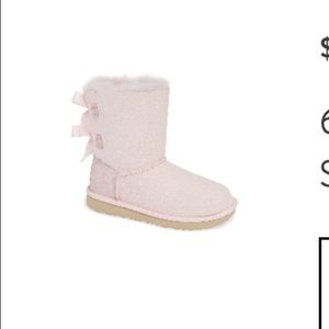 UGG Pink Bailey Bow II Mini Boots